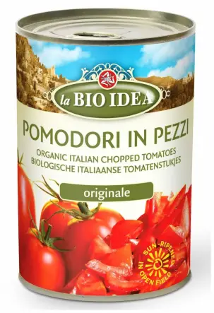 Pomidory Krojone Bez Skóry (Puszka) Bio 400 g - La Bio Idea