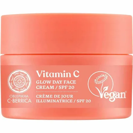 Krem do Twarzy Rozświetlający z Witaminą C i Filtrem SPF 20 50 ml - Natura Siberica