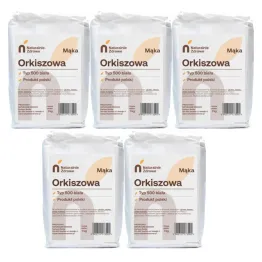 5 x Mąka Orkiszowa Biała Typ 500 1kg - Naturalnie Zdrowe