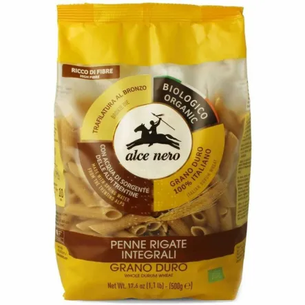 Makaron Semolinowy Razowy Penne Bio 500 g - Alce Nero