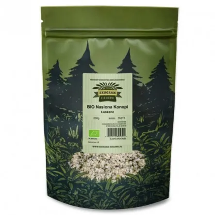 Bio Nasiona Konopi Łuskane 250g-Ekogram Zielonki