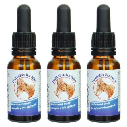 Zestaw 3 x Witamina K2MK7 Krople NattoFit 20 ml - Proved