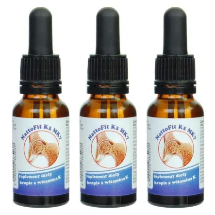 Zestaw 3 x Witamina K2MK7 Krople NattoFit 20 ml - Proved