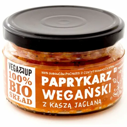 Paprykarz Wegański z Kaszą Jaglaną Bio 190 - Vega Up - Przecena Krótka Data Minimalnej Trwałości