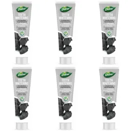 6 x Pasta do Zębów Wybielająca z Aktywnym Węglem, Czarnym Pieprzem i Imbirem 100 ml - Dabur