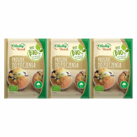 3 x Proszek do Pieczenia Bio 15 g - Vitally Food