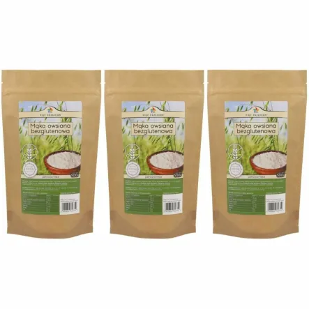 Zestaw 3 x Mąka Owsiana Bezglutenowa Pełnoziarnista 500 g - Simpatiko