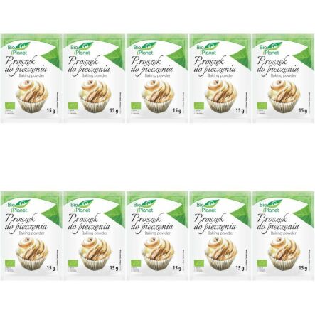 Zestaw 10 x Proszek do Pieczenia Bio 15 g - Bio Planet