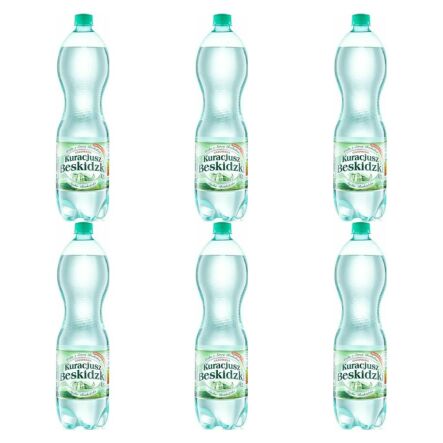 6 x Woda Źródlana Gazowana Wysokonasycona CO2 1,5 l - Kuracjusz Beskidzki
