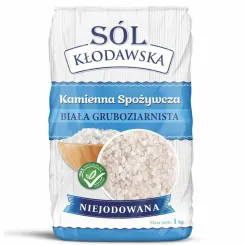 Sól Kłodawska Kamienna Biała Gruba Niejodowana 1 kg - Kopalnia Soli Kłodawa