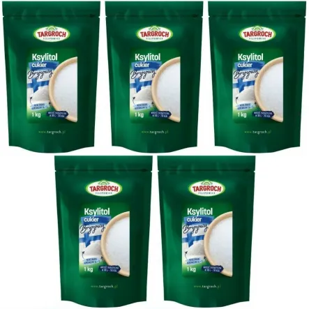 Zestaw 5 x Ksylitol Fiński Danisco (Cukier Brzozowy) 1 kg - Targroch