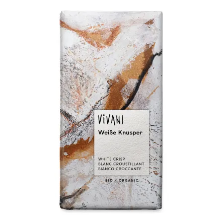 Czekolada Biała Z Chrupiącym Ryżem Bio 100 G - Vivani