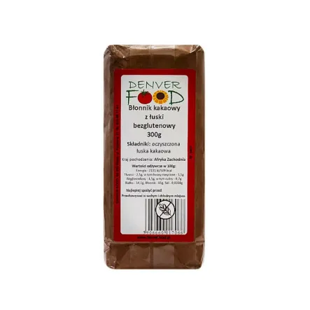 Błonnik Kakaowy z Łuski Bezglutenowy 300 g Denver 