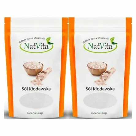 2 x Sól Kłodawska Kamienna Różowa Miałka 3 kg - Natvita