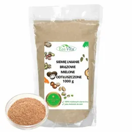 Siemię Lniane Brązowe Mielone Odtłuszczone 1 kg - Eoovita