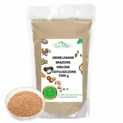 Siemię Lniane Brązowe Mielone Odtłuszczone 1 kg - Eoovita