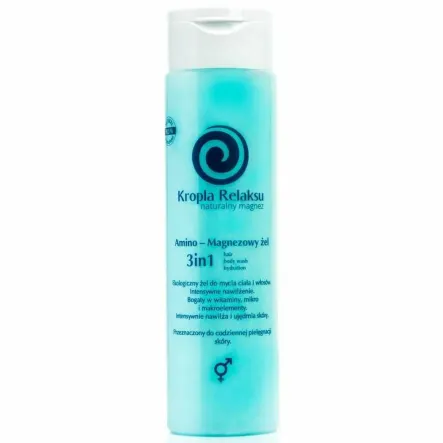 Żel do Mycia Ciała Amino - Magnezowy 3w1 250 ml - Kropla Relaksu