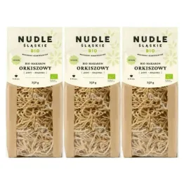 3 x Makaron Orkiszowy Jasny KRAJANKA BIO 250 g - Nudle Śląskie