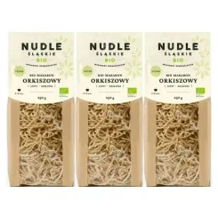 3 x Makaron Orkiszowy Jasny KRAJANKA BIO 250 g - Nudle Śląskie