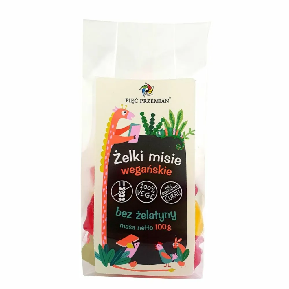 KETO Żelki Misie Wegańskie Bez Dodatku Cukru 100 g - Simpatiko