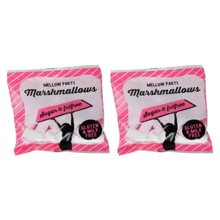 Zestaw 2 x Pianki Bez Dodatku Cukru i Bez Glutenu 50 g Mellow Party