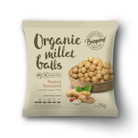 Chrupki Jaglane Z Orzeszkami Ziemnymi Bezglutenowe Bio 75 g