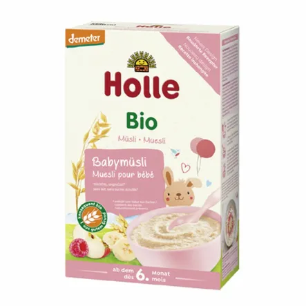 Kaszka Musli Pełnoziarnista Bez Dodatku Cukru Bio Demeter 250 g - Holle - Przecena Krótka Data Minimalnej Trwałości