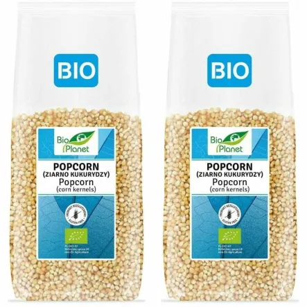2 x Popcorn Ziarno Kukurydzy Bezglutenowe Bio 1 kg - Bio Planet