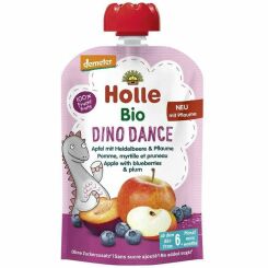 Mus Jabłko, Borówka, Śliwka Bez Dodatku Cukru Bezglutenowy Bio 100 g - Holle