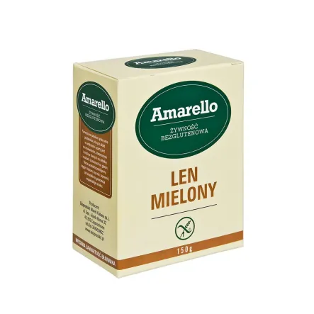 Len Mielony Mielone Nasiona Lnu Siemię Lniane Bezglutenowy 150g - Amarello 