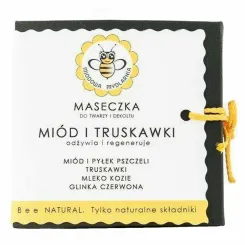 Maseczka do Twarzy Miód i Truskawki 25 g - Miodowa Mydlarnia