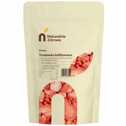 Truskawka Liofilizowana Plastry 100 g - Naturalnie Zdrowe