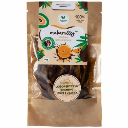 Owocowy Makaron Kakao - Pomarańcza 50 g - Makarollsy