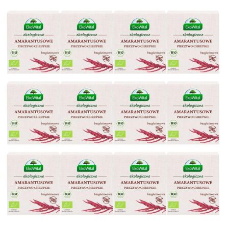 12 x Pieczywo Chrupkie Amarantusowe Bezglutenowe Bio 100 g - EkoWital