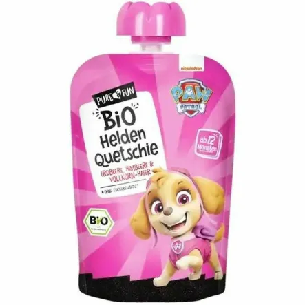 Przecier Jabłko, Truskawka, Banan, Malina z Owsem BIO 100 g Psi Patrol Skye - Pure & Fun (data: 03.07.2025)