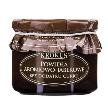Powidła Aroniowo - Jabłkowe Bez Dodatku Cukru 310 g - Krokus