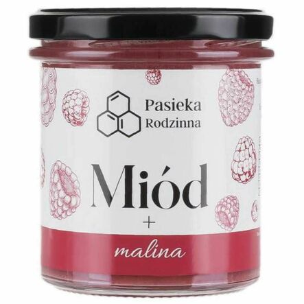 Miód z Maliną 410 g - Pasieka Rodzinna