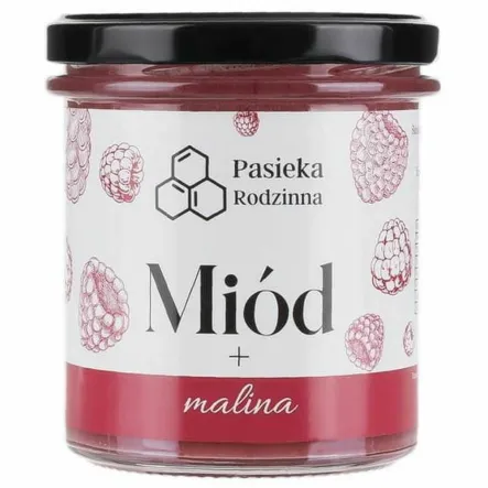 Miód z Maliną 410 g - Pasieka Rodzinna
