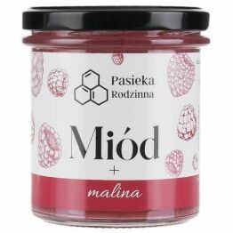 Miód z Maliną 410 g - Pasieka Rodzinna