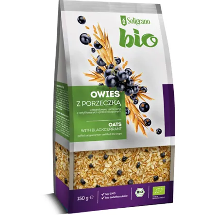 Owies Ekspandowany z Porzeczką  Eko 150 g Soligrano
