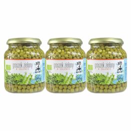 3 x Groszek Zielony w Zalewie w Słoiku Bio 350 g/ 230 g - Bio Europa
