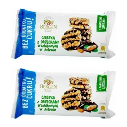 2 x Ciastka z Orzechami Arachidowymi Bez Dodatku Cukru 100 g Bergen Diet