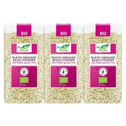 3 x Płatki Owsiane Bezglutenowe Bio 300 g - Bio Planet