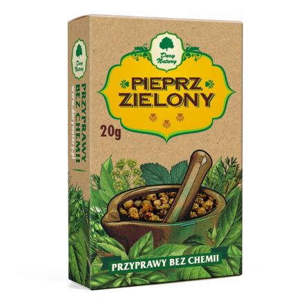 Pieprz Zielony Ziarnisty 20 g Dary Natury