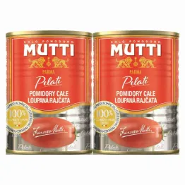 2 x Pomidory Pelatti Całe bez Skórki 400 g (260 g) - MUTTI