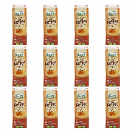 12 x  Napój Owsiany o Smaku Kawy Bez Dodatku Cukru Bio 1 l - Natumi 