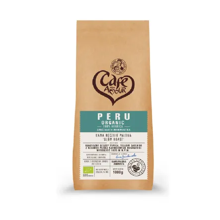Kawa Ziarnista Ręcznie Palona 100% Arabska Peru Bio 1kg Cafe Mon Amour