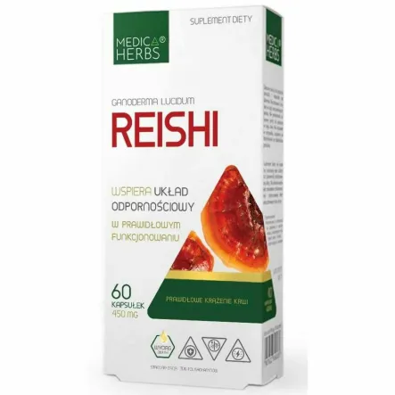 Reishi 450 mg 60 Kapsułek - Medica Herbs