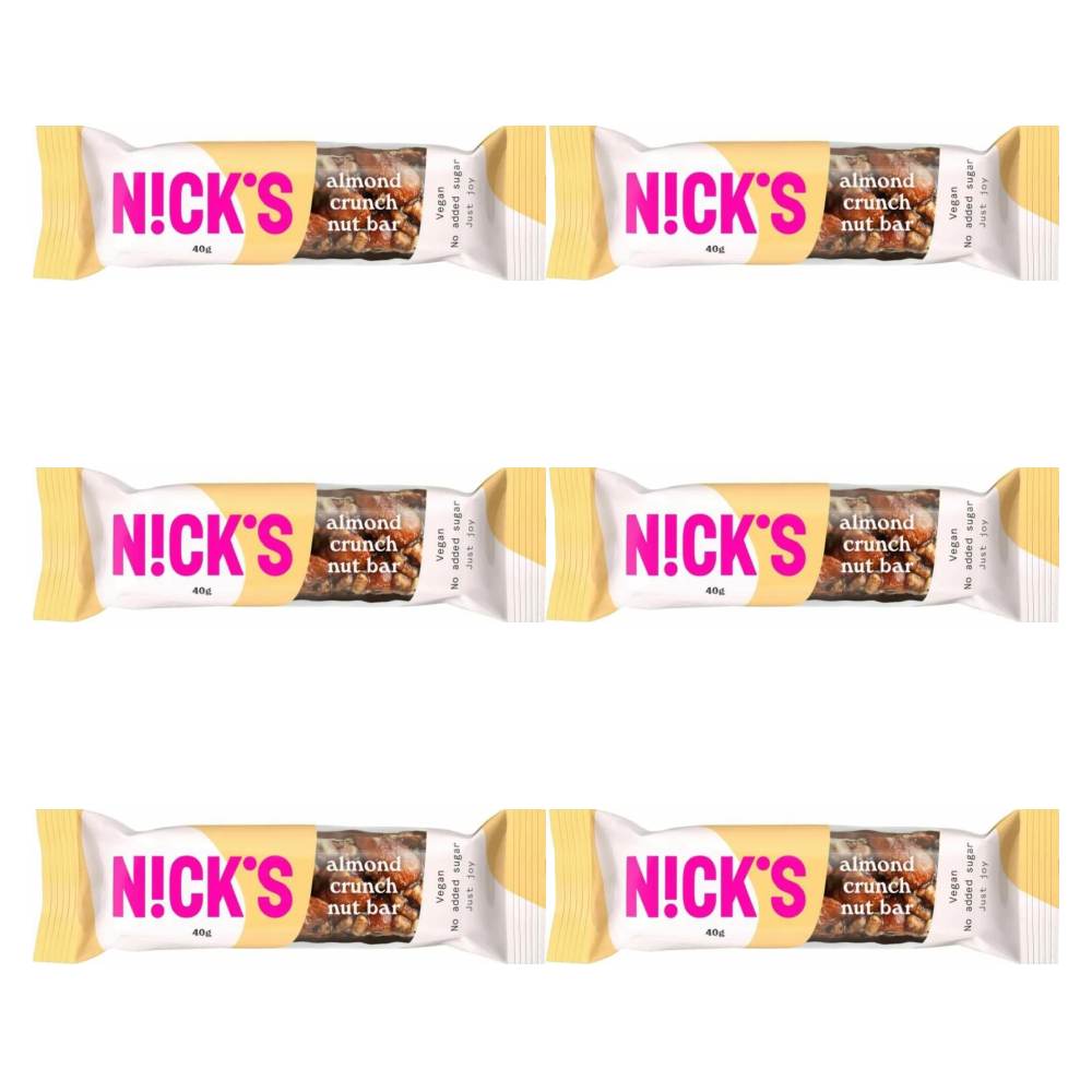 6 x Baton z Migdałami i Czekoladą 40 g - Nicks