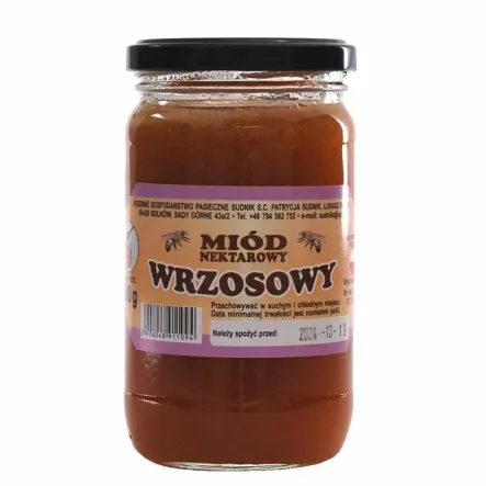Miód Wrzosowy 500 g Pasieka Sudnik